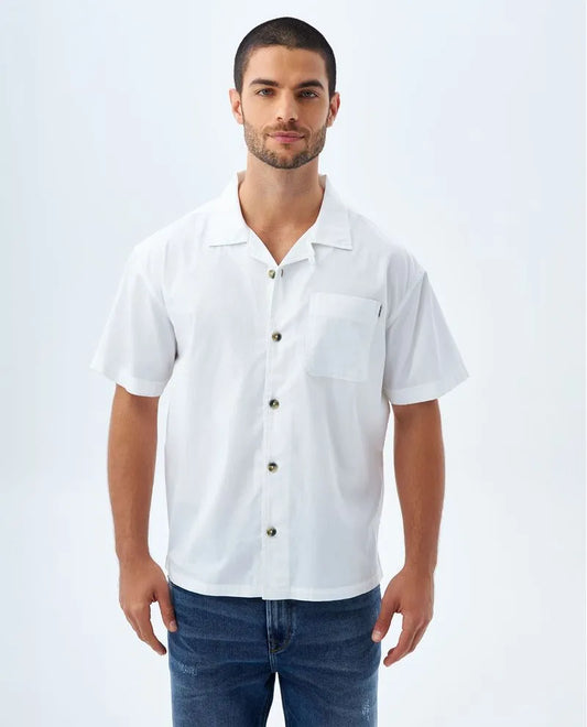 Camisa Box fit manga corta para hombre